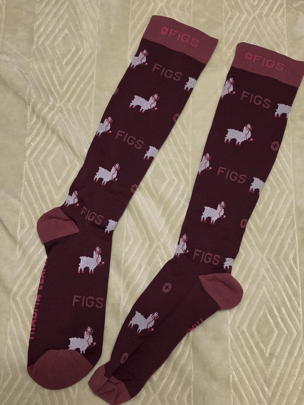 New Figs Compression Socks Llama